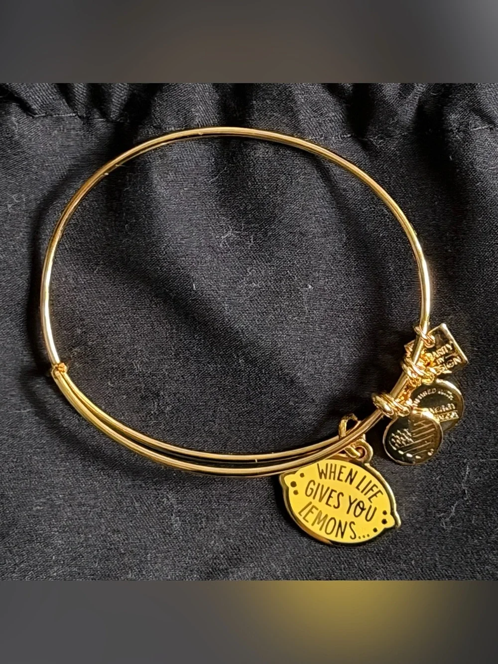 Alex and Ani When Life Gives You Lemons… Bangle Bracelet with Storage Bangle